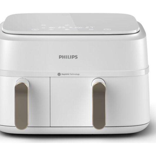 PHILIPS 3000 Series NA353/19 9L Dual Basket Air Fryer - White