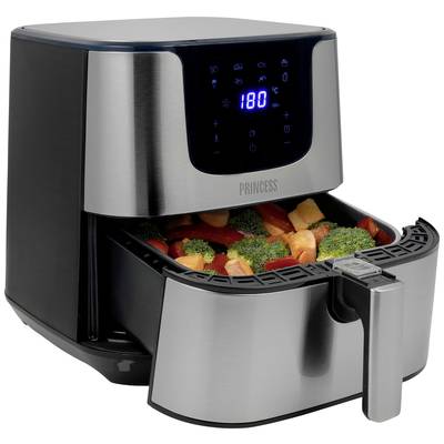 Princess 01.182060.01.001 Air fryer 5.5 l 1700 W Non-stick coating, Timer function, Overheat protection, with display Black/silver