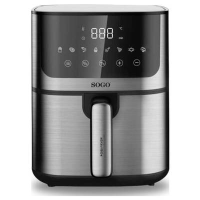 SOGO Human Technology FRE-SS-10880 Air fryer 5 l 1400 W Stainless steel, Black
